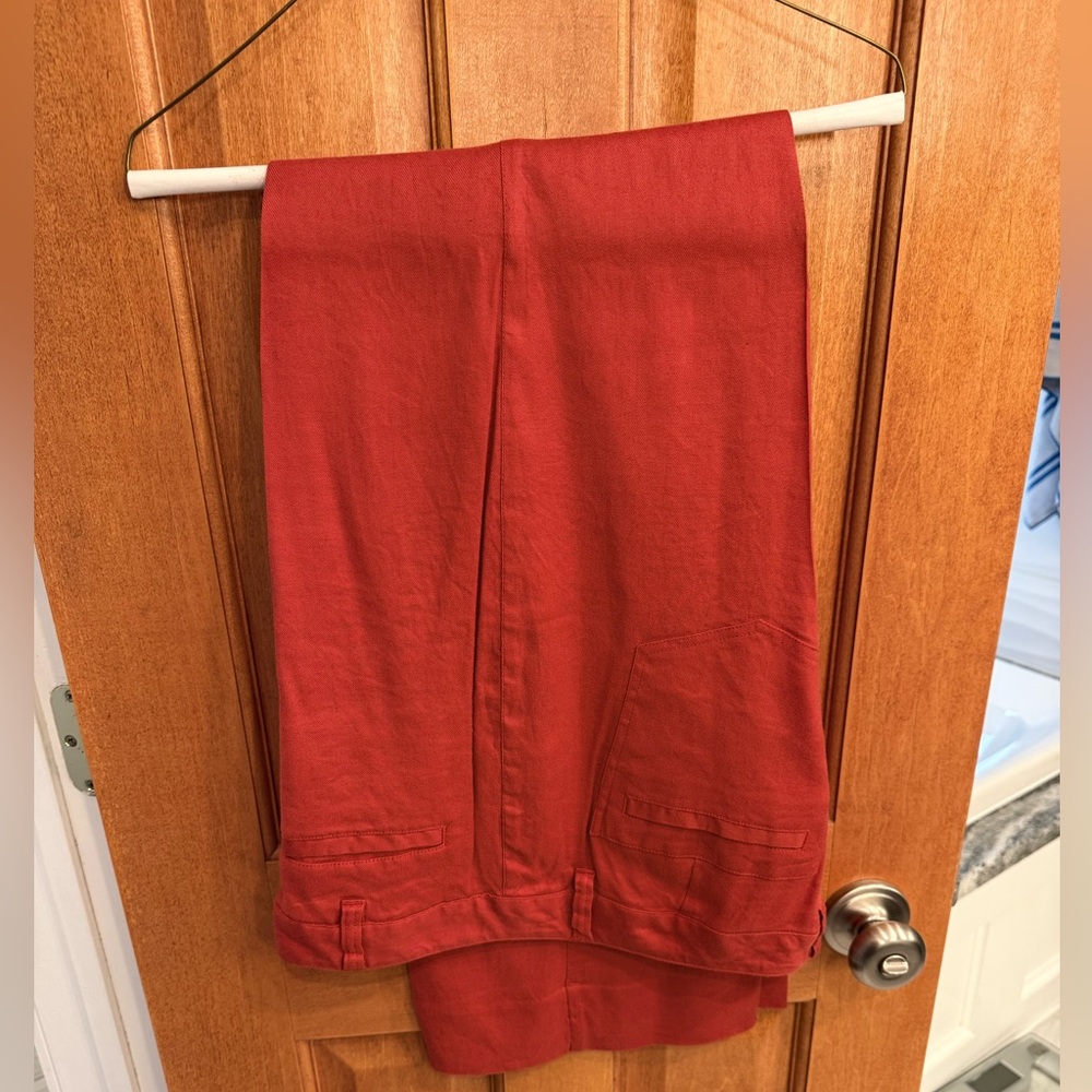 CAbi Red Linen Trousers
